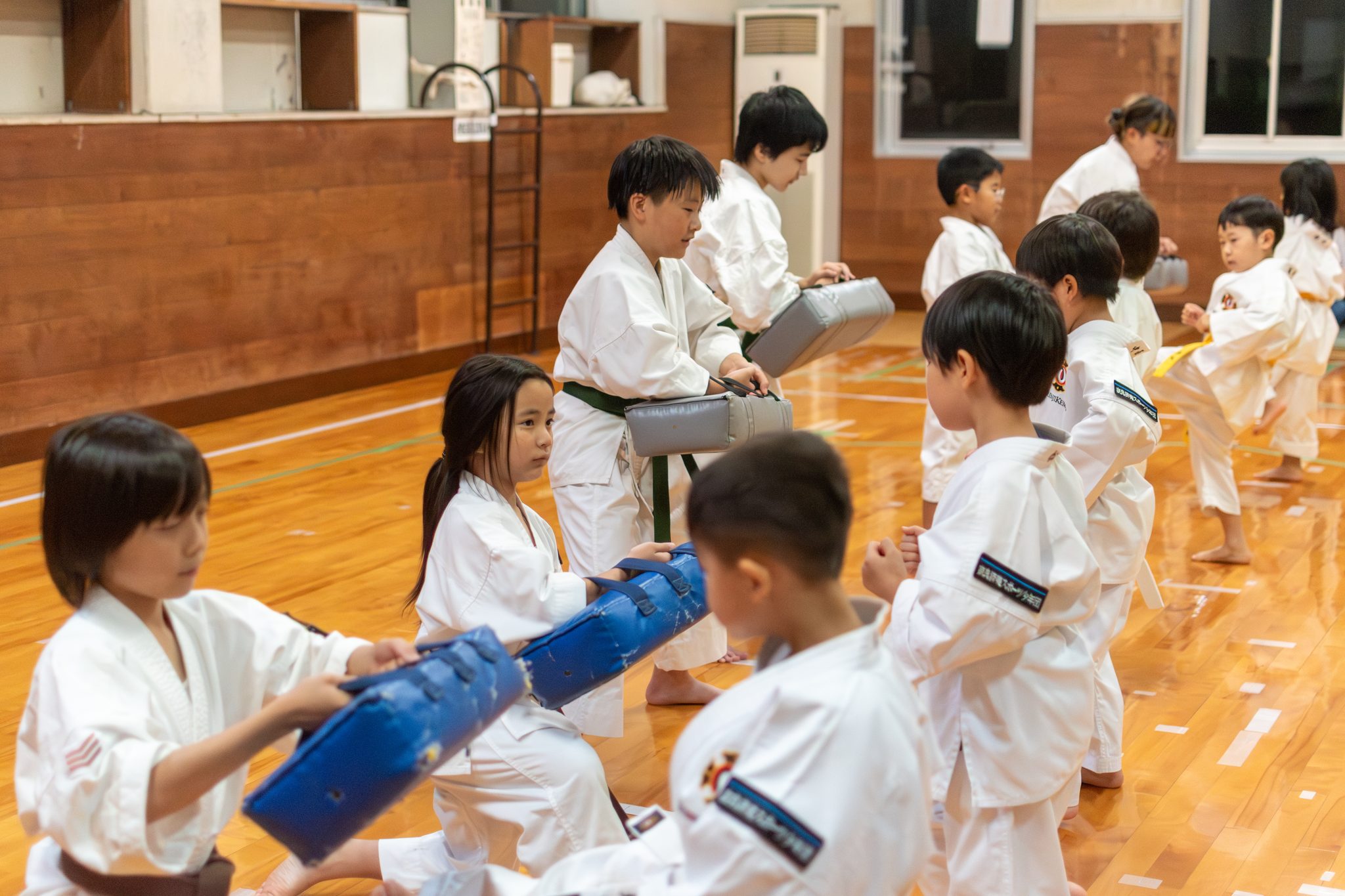 奈良済美スポーツ少年団の基本修練風景